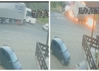 [Vídeo] Veja o momento do acidente que matou idosas na Serra de Corupá