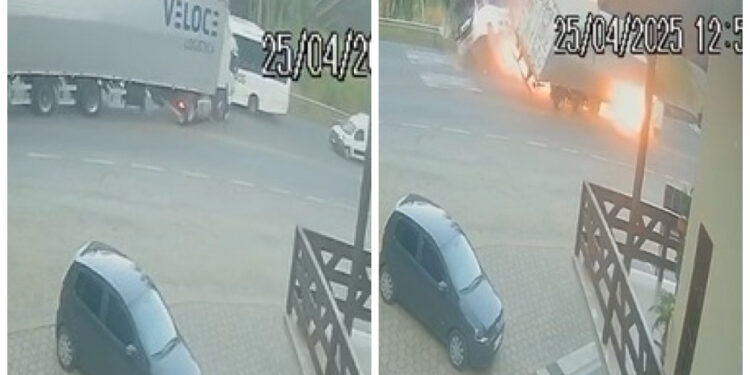 [Vídeo] Veja o momento do acidente que matou idosas na Serra de Corupá