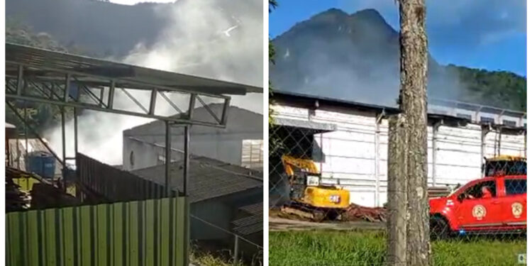 [Vídeo] Depois de 13h de trabalho e 280 mil litros de água, incêndio em empresa em Jaraguá é controlado