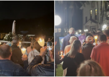 [Vídeo] Missa e procissão reúnem devotos de Nossa Senhora de Fátima em Jaraguá do Sul