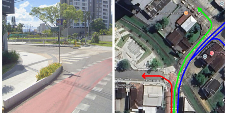 Prefeitura de Jaraguá do Sul promove alteração na Rua Reinoldo Rau no acesso à Praça Ângelo Piazera