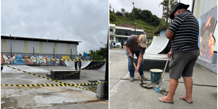 Prefeitura realiza melhorias na pista de skate de Guaramirim