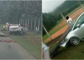 [Vídeo] Acidente de trânsito com condutor não habilitado é registrado em Jaraguá do Sul