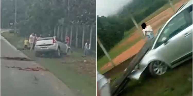 [Vídeo] Acidente de trânsito com condutor não habilitado é registrado em Jaraguá do Sul