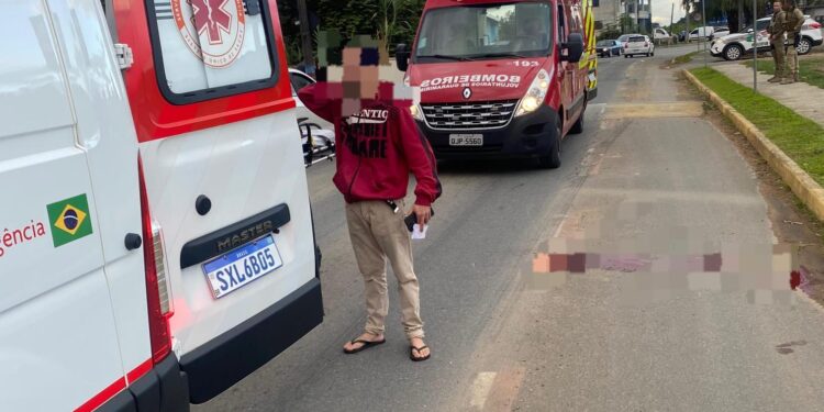 “Estado grave”: Homem sofre queda de bicicleta elétrica em Guaramirim e tem hemorragia