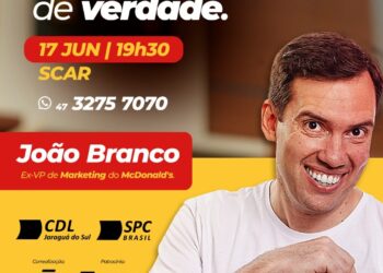 CDL Jaraguá do Sul promove palestra com João Branco, referência nacional em marketing com foco no cliente