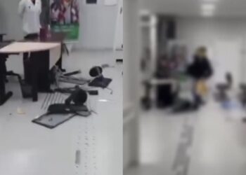 [Vídeo] Mulher depreda equipamentos de posto de saúde de Jaraguá do Sul