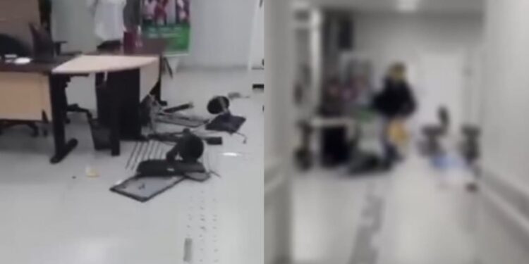 [Vídeo] Mulher depreda equipamentos de posto de saúde de Jaraguá do Sul