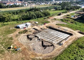 Avançam as obras da nova Estação de Tratamento de Esgoto de Jaraguá do Sul