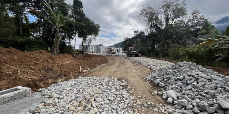 Confira como estão as obras no Trecho V da Rua 13 de Maio, em Jaraguá do Sul