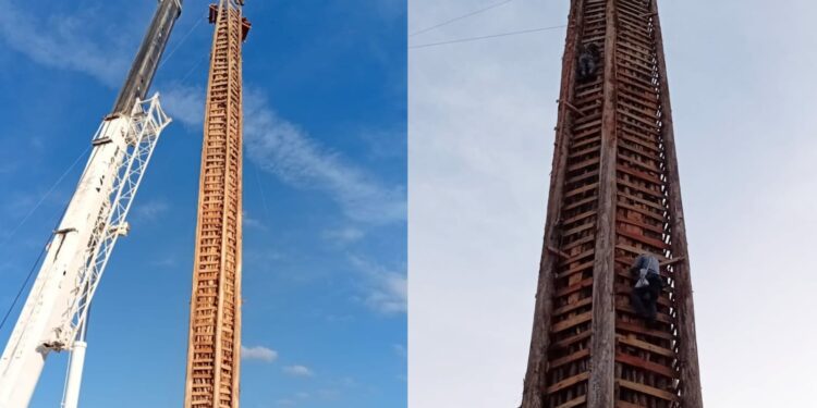 Maior fogueira do Sul do Brasil está aberta para visitação em São João do Itaperiú