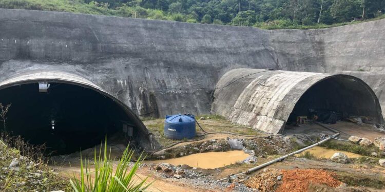 Túnel duplo da BR-280, em Jaraguá do Sul, está com 81% das obras concluídas