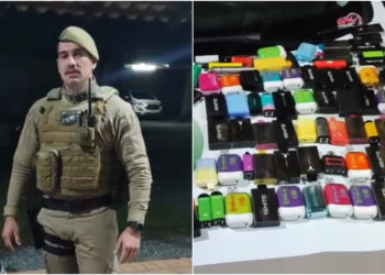 “150 vapes em escola”: PM apreende cigarros eletrônicos com adolescentes em Massaranduba