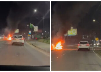 [Vídeo] Manifestação em apoio a Bolsonaro reúne apoiadores no limite entre Jaraguá do Sul e Guaramirim