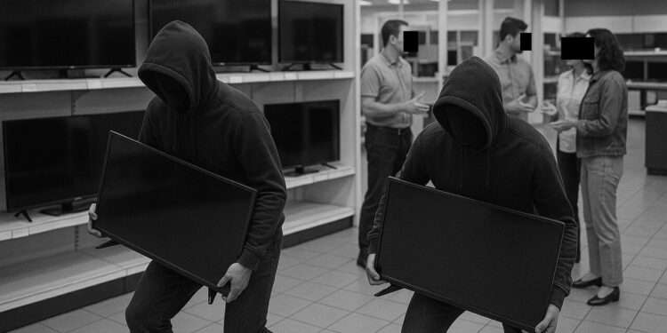 Grupo furta TVs de loja no Centro de Jaraguá do Sul