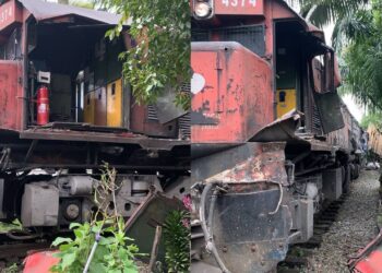 Maquinista escapa por pouco do acidente entre carreta e trem em Jaraguá do Sul