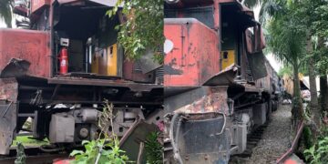 Maquinista escapa por pouco do acidente entre carreta e trem em Jaraguá do Sul