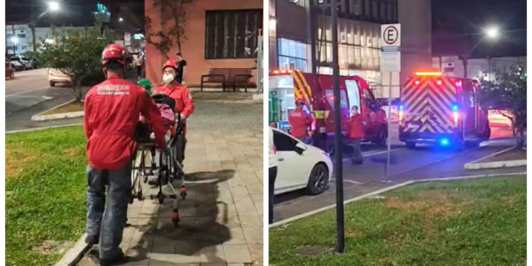 [Vídeo] Moradores de rua brigam com barras de ferros e são levados ao hospital em Jaraguá do Sul