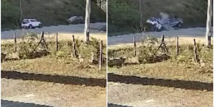 [Vídeo] Carros batem de frente e motorista morre em Luiz Alves