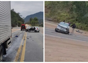 [Fotos e vídeo] Motorista fica preso às ferragens após acidente em Corupá