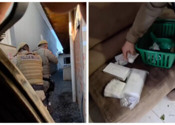 [Vídeo] PMs apreendem mais de 4 kg de cocaína  e 200 gramas de crack em Jaraguá do Sul