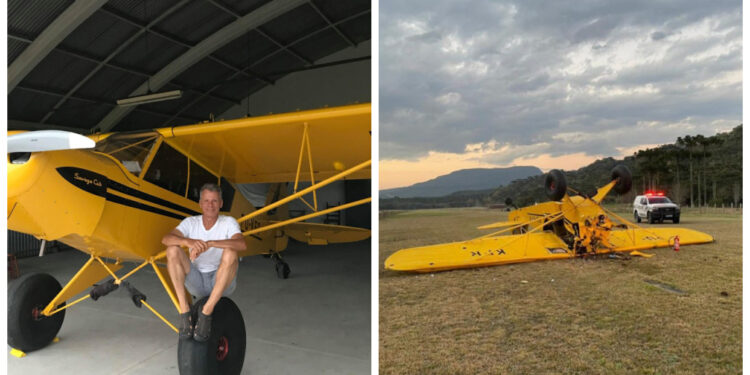Identificado piloto que morreu após queda de avião em SC