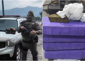 [Vídeo] Mais de 3,5 kg de maconha são apreendidos em cemitério em Jaraguá do Sul