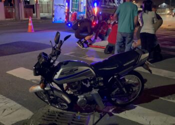 [Vídeo] Motociclista fica ferido após acidente com carro em Jaraguá do Sul