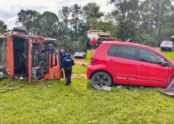Homem morre em acidente entre quatro veículos na Rodovia do Arroz, em Guaramirim