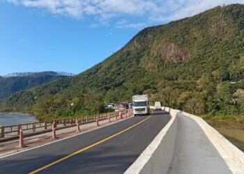 Ponte em obras na BR-470 tem tráfego liberado de forma provisória