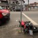 Motociclista tem fratura exposta após acidente em Jaraguá do Sul