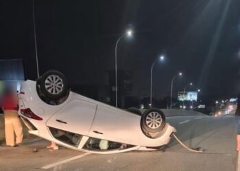 Duas pessoas ficam feridas após acidente com capotamento em Jaraguá do Sul