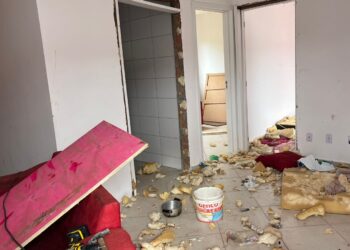 [Vídeo] Homem deixa apartamento e cachorro fica trancado em Guaramirim