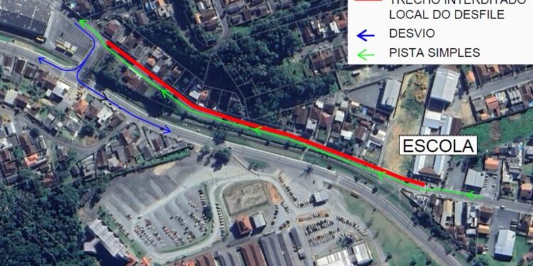 Interdição parcial de um trecho da Rua Waldemar Rau, em Jaraguá do Sul