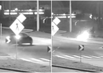 [Vídeo] Em 30 minutos, dois acidentes são registrados em rotatória de Jaraguá do Sul