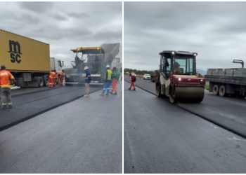 DNIT realiza restauração da BR-280 entre Guaramirim e Araquari