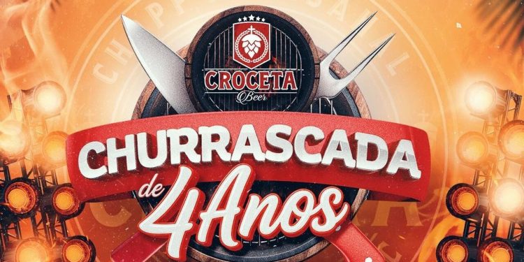 Aniversário de 4 anos da Cervejaria Croceta terá churrascada e shows em Jaraguá do Sul