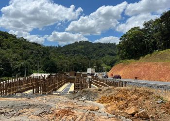 Duplicação da SC-108 entre Guaramirim e Massaranduba avança com obras de arte