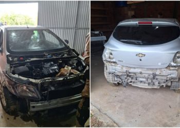 “Oficina do desmanche”: Dois homens são presos em Massaranduba com veículos furtados desmontados