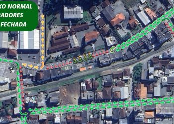 Interdição na Rua 28 de Agosto, em Guaramirim, entre hoje (28) e segunda-feira (1º)