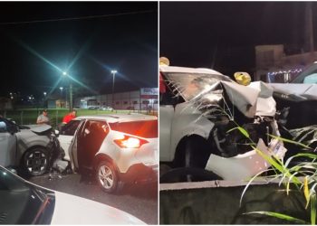 Quatro pessoas ficam feridas em grave acidente em Guaramirim