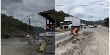 Sem estacionamento: Comerciantes cobram soluções para impactos da duplicação da SC-108 em Guaramirim