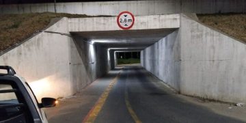Túnel sob a BR-280 recebe iluminação completa em Guaramirim