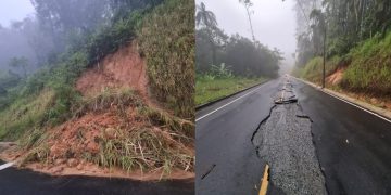 Prefeitura de Massaranduba interdita Estrada Rio Molha devido a danos causados por fortes chuvas