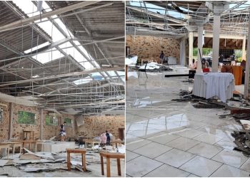 Representantes da Sociedade Alvorada, em Jaraguá do Sul, ainda calculam prejuízo causado por vendaval