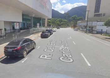 Por multas, motoristas de aplicativo pedem providências nas proximidades do shopping, em Jaraguá do Sul