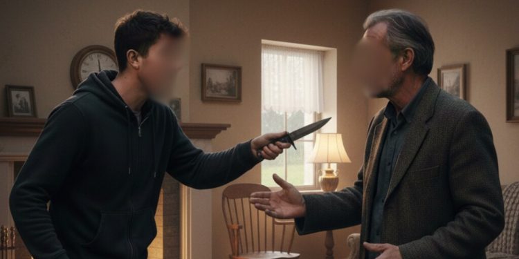 Jovem é preso em flagrante por ameaça com faca ao próprio pai em Schroeder