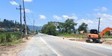 Governo do Estado inicia implantação de quatro trevos alemães na SC-413, em Luiz Alves