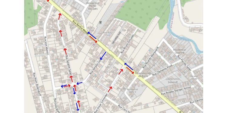 Nova rotatória será implantada neste sábado, 24, em Jaraguá do Sul
