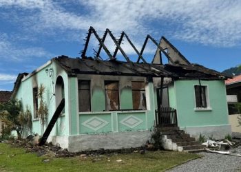 Diretoria de Patrimônio avalia casa tombada que incendiou em Jaraguá do Sul